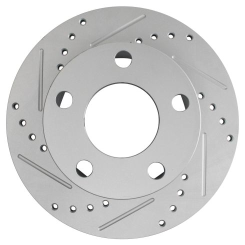 VW Audi Rear Driver & Passenger Side 2 Piece Premium G-Coated Brake Rotor Set TRQ Performance BRA75046