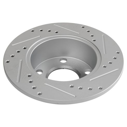 VW Audi Rear Driver & Passenger Side 2 Piece Premium G-Coated Brake Rotor Set TRQ Performance BRA75046