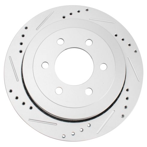 2007-17 Ford Expedition Lincoln Navigator Rear Driver & Passenger Side 2 Piece Premium G-Coated Brake Rotor Set TRQ Performance BRA79696