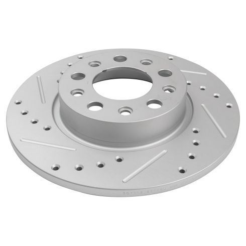Jeep Dodge Fiat Rear Driver & Passenger Side 2 Piece Premium G-Coated Brake Rotor Set TRQ Performance BRA70560