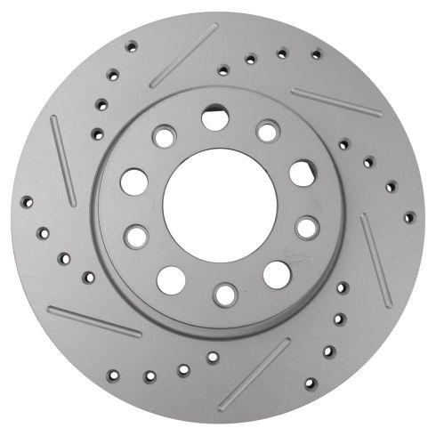 Jeep Dodge Fiat Rear Driver & Passenger Side 2 Piece Premium G-Coated Brake Rotor Set TRQ Performance BRA70560