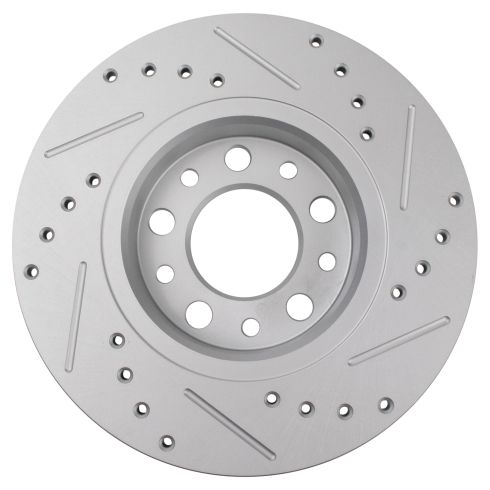 Jeep Dodge Fiat Rear Driver & Passenger Side 2 Piece Premium G-Coated Brake Rotor Set TRQ Performance BRA70560