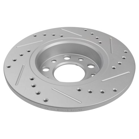 Jeep Dodge Fiat Rear Driver & Passenger Side 2 Piece Premium G-Coated Brake Rotor Set TRQ Performance BRA70560