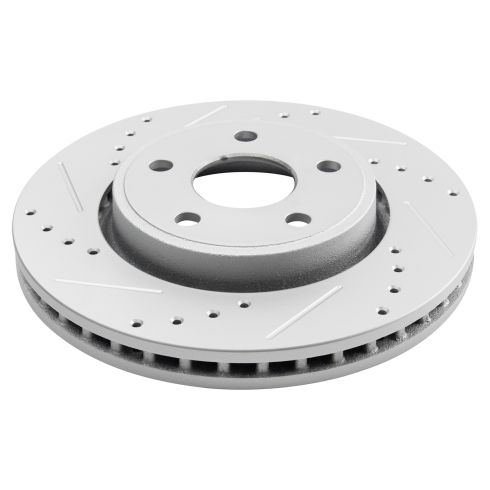 Jeep Grand Cherokee Dodge Durango Front Driver & Passenger Side 2 Piece Premium G-Coated Brake Rotor Set TRQ Performance BRA70576