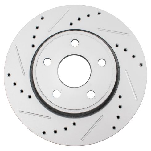 Jeep Grand Cherokee Dodge Durango Front Driver & Passenger Side 2 Piece Premium G-Coated Brake Rotor Set TRQ Performance BRA70576