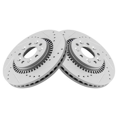 Ford Mercury Front Driver & Passenger Side 2 Piece Premium G-Coated Brake Rotor Set TRQ Performance BRA70577