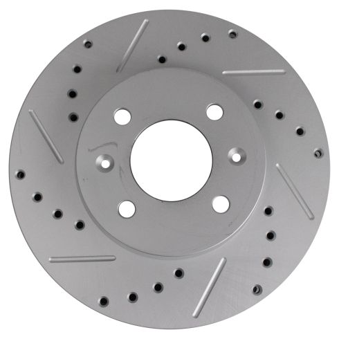 Hyundai Accent Kia Rio Rio5 Front Driver & Passenger Side 2 Piece Premium G-Coated Brake Rotor Set TRQ Performance BRA70580