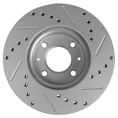Hyundai Accent Kia Rio Rio5 Front Driver & Passenger Side 2 Piece Premium G-Coated Brake Rotor Set TRQ Performance BRA70580
