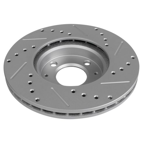 Hyundai Accent Kia Rio Rio5 Front Driver & Passenger Side 2 Piece Premium G-Coated Brake Rotor Set TRQ Performance BRA70580