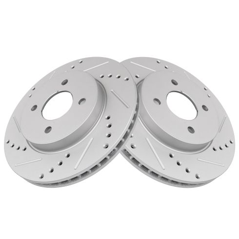 Nissan Versa Versa Note Front Driver & Passenger Side 2 Piece Premium G-Coated Brake Rotor Set TRQ Performance BRA70584