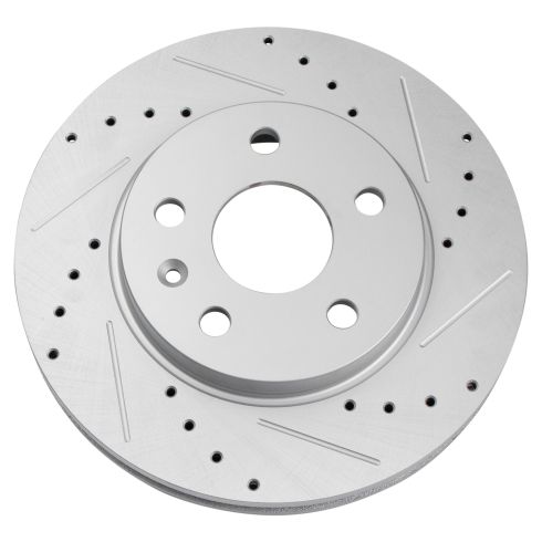 Chevrolet Buick Front Driver & Passenger Side 2 Piece Premium G-Coated Brake Rotor Set TRQ Performance BRA19831