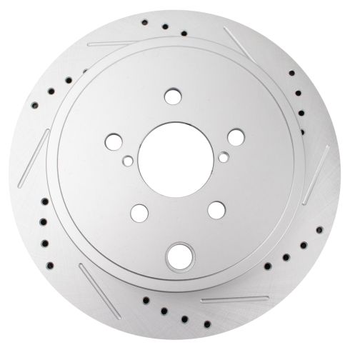 Toyota Subaru Scion Rear Driver & Passenger Side 2 Piece Premium G-Coated Brake Rotor Set TRQ Performance BRA19813