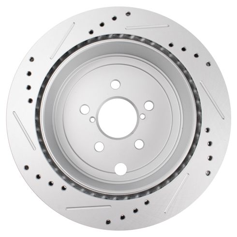 Toyota Subaru Scion Rear Driver & Passenger Side 2 Piece Premium G-Coated Brake Rotor Set TRQ Performance BRA19813