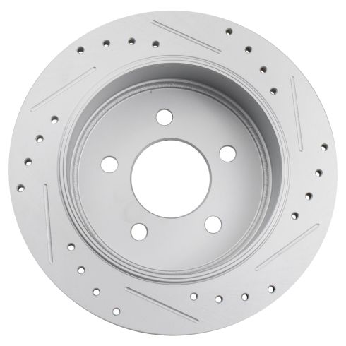1996-02 Ford Lincoln Mercury Rear Driver & Passenger Side 2 Piece Premium G-Coated Brake Rotor Set TRQ Performance BRA19818