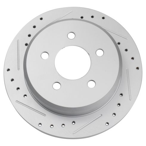1996-02 Ford Lincoln Mercury Rear Driver & Passenger Side 2 Piece Premium G-Coated Brake Rotor Set TRQ Performance BRA19818
