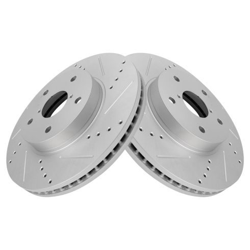 Subaru Legacy Front Driver & Passenger Side 2 Piece Premium G-Coated Brake Rotor Set TRQ Performance BRA19838