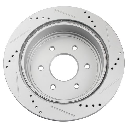 2017-23 Nissan Titan Rear Driver & Passenger Side 2 Piece Premium G-Coated Performance Brake Rotor Set TRQ Performance BRA19847