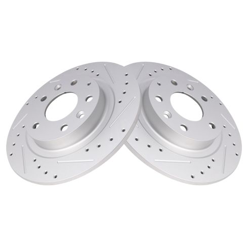 2016-18 Mazda CX-3 Rear Driver & Passenger Side 2 Piece Premium G-Coated Performance Brake Rotor Set TRQ Performance BRA19860