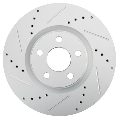 Ford Front Driver & Passenger Side 2 Piece Premium G-Coated Brake Rotor Set TRQ Performance BRA70247