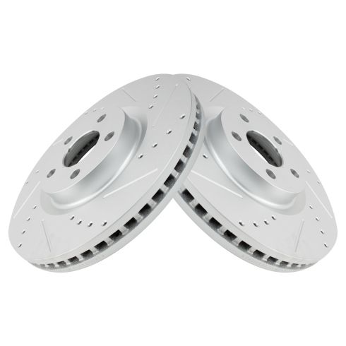 Ford Front Driver & Passenger Side 2 Piece Premium G-Coated Brake Rotor Set TRQ Performance BRA70247