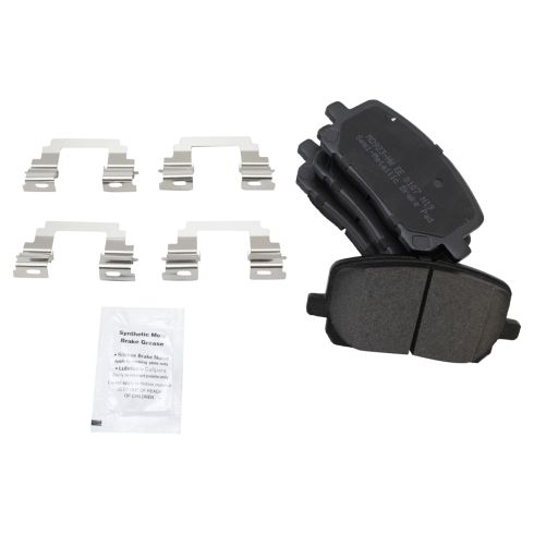 2003-08 Toyota Corolla Matrix Pontiac Vibe Front Semi-Metallic Premium G-Coated Brake Pad & Rotor Kit TRQ Performance BKA12065