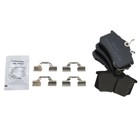 VW Audi Rear Semi-Metallic Premium G-Coated Brake Pad & Rotor Kit TRQ Performance BKA12117