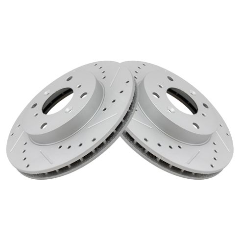 Honda Accord Acura CL Front Semi-Metallic Premium G-Coated Brake Pad & Rotor Kit TRQ Performance BKA12131
