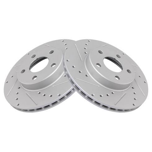Chevrolet Buick Pontiac Olds Front Semi-Metallic Premium G-Coated Brake Pad & Rotor Kit TRQ Performance BKA12144