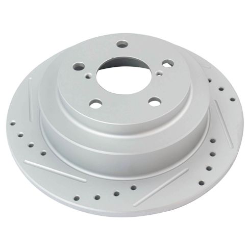 Subaru Forester Impreza Saab 9-2X Rear Semi-Metallic Premium G-Coated Brake Pad & Rotor Kit TRQ Performance BKA12241