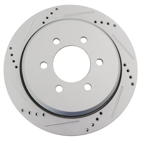 2003-06 Ford Expedition Lincoln Navigator Front & Rear Semi-Metallic Premium G-Coated Brake Pad & Rotor Kit TRQ Performance BKA12270