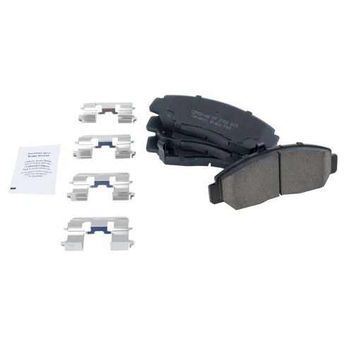 Honda Accord Civic Front Ceramic Premium G-Coated Brake Pad & Rotor Kit TRQ Performance BKA12308