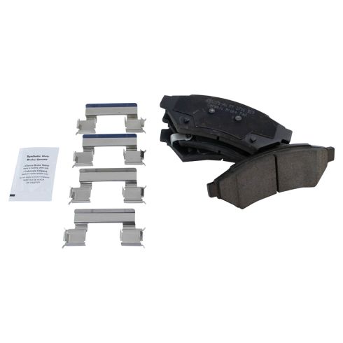 Chevrolet Buick Pontiac Saturn Front Ceramic Premium G-Coated Brake Pad & Rotor Kit TRQ Performance BKA12358