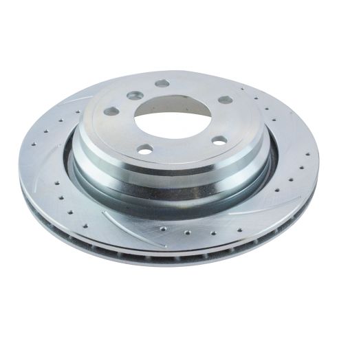 BMW 525i 528i 530i 540i Rear Semi-Metallic Premium G-Coated Brake Pad & Rotor Kit TRQ Performance BKA12365