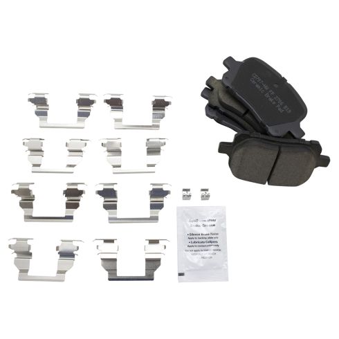 Toyota Camry Solara Lexus ES300 Front & Rear Ceramic Premium G-Coated Brake Pad & Rotor Kit TRQ Performance BKA12471