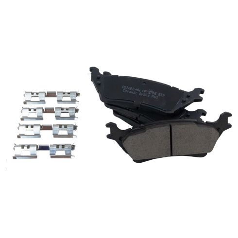 Ford F150 Rear Ceramic Premium G-Coated Brake Pad & Rotor Kit TRQ Performance BKA12500