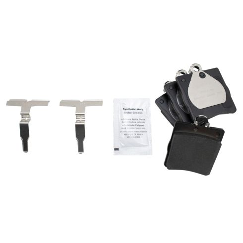 Mercedes Benz Front & Rear Ceramic Premium G-Coated Brake Pad & Rotor Kit with Pad Wear Sensor DIY Solutions BFS03185