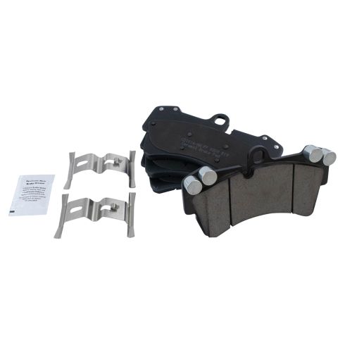 VW Touareg Audi Q7 Porsche Cayenne Front & Rear Ceramic Premium G-Coated Brake Pad & Rotor Kit with Pad Wear Sensors TRQ Performance BKA19994