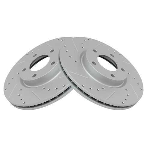 Mazda 3 5 Front Ceramic Premium G-Coated Brake Pad & Rotor Kit TRQ Performance BKA12593