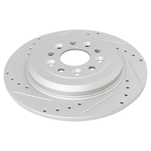 Ford Lincoln Rear Ceramic Premium G-Coated Brake Pad & Rotor Kit TRQ Performance BKA12621