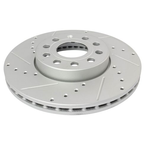 VW Audi Front Ceramic Premium G-Coated Brake Pad & Rotor Kit TRQ Performance BKA12684