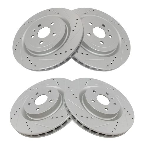 Chevrolet Camaro Front & Rear 4 Piece Premium G-Coated Brake Rotor Set TRQ Performance BRA13986