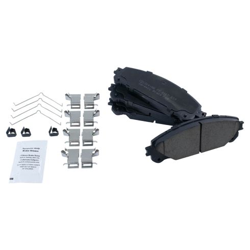 Toyota Lexus Front & Rear Ceramic Premium G-Coated Brake Pad & Rotor Kit TRQ Performance BKA12712