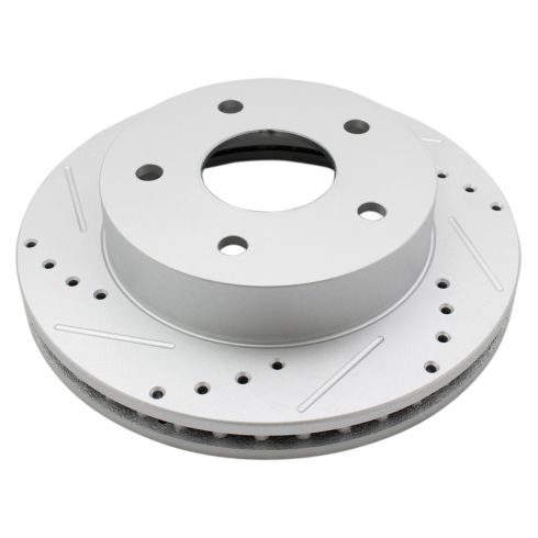 2000-01 Dodge Ram 1500 Truck 4 Wheel Drive Front Ceramic Premium G-Coated Brake Pad & Rotor Kit TRQ Performance BKA12760