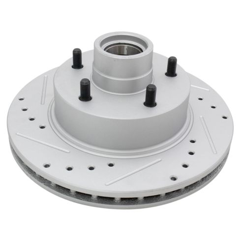 Front Semi-Metallic Premium G-Coated Brake Pad & Rotor Kit TRQ Performance BKA12775