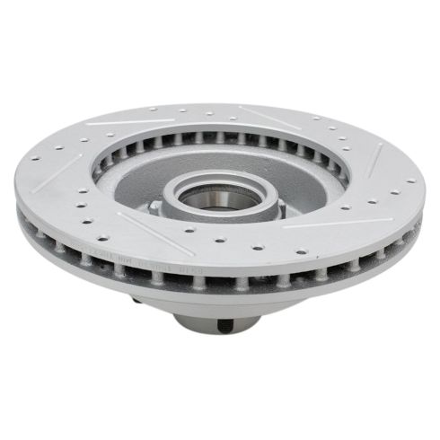 Front Semi-Metallic Premium G-Coated Brake Pad & Rotor Kit TRQ Performance BKA12775