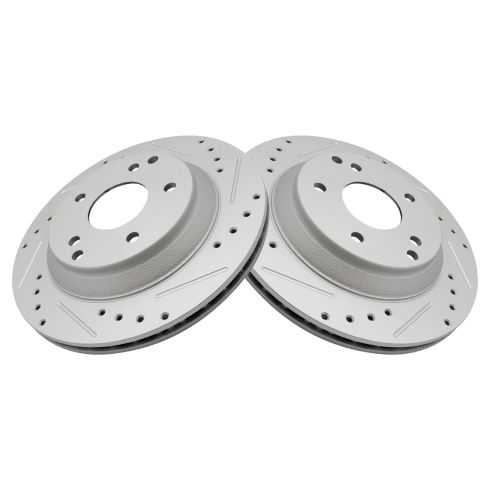 1988-96 Chevrolet Corvette Rear Ceramic Premium G-Coated Performance Brake Pad & Rotor Kit TRQ Performance BKA12831