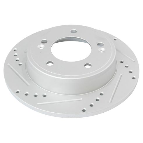 Hyundai Kia Rear Ceramic Premium G-Coated Brake Pad & Rotor Kit TRQ Performance BKA12860