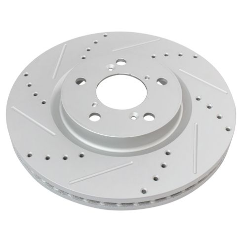 2009-14 Acura TL Front Ceramic Premium G-Coated Brake Pad & Rotor Kit TRQ Performance BKA12885