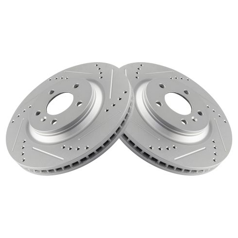 Chevrolet Buick Cadillac Front Ceramic Premium G-Coated Brake Pad & Rotor Kit TRQ Performance BKA12892