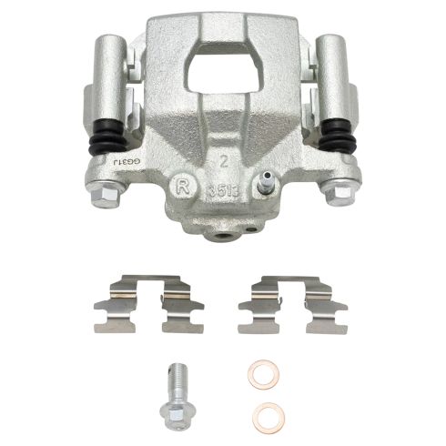 Nissan Altima Maxima Rear Ceramic Premium G-Coated Brake Pad & Rotor Kit with Calipers TRQ Performance BKA14069